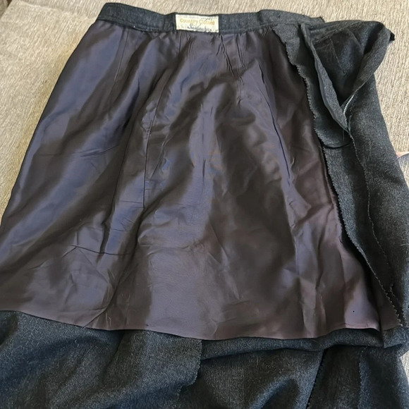 Vintage handmade wool and silk grey skirt size medium - Picture 11 of 11
